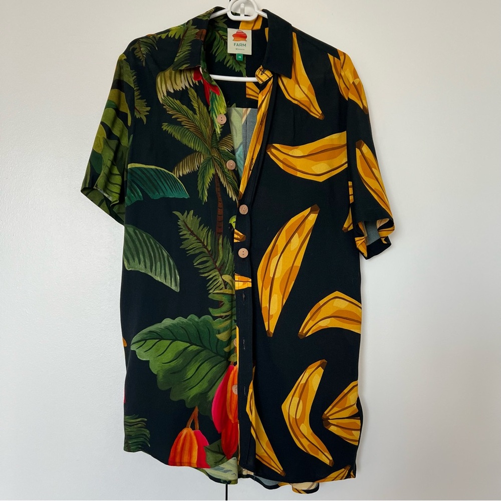 Farm Rio Shirt + Shorts Set (Cocoa Forest + Ripe Bananas, XS)